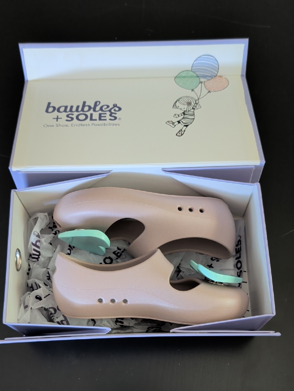 Baubles + Soles Kids Pink Slip-On Shoes